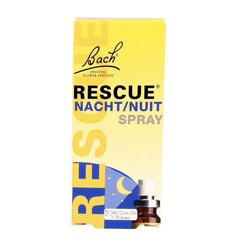 Bach Rescue Remedy Nacht Spray – vloeibaar voedingssupplement met 6 bachbloesems, 7 ml sprayflesje van T.S. Health Products BV