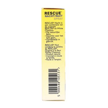 Bach Rescue Remedy Nacht Spray – vloeibaar voedingssupplement met 6 bachbloesems, 7 ml sprayflesje van T.S. Health Products BV