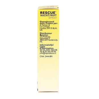 Bach Rescue Remedy Nacht Spray – vloeibaar voedingssupplement met 6 bachbloesems, 7 ml sprayflesje van T.S. Health Products BV