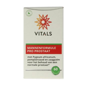 Vitals Mannenformule Pro Prostaat – 60 plantaardige capsules met pompoenzaadextract Go-Less Men, zaagpalmextract en pygeum africanum, van Vitals BV