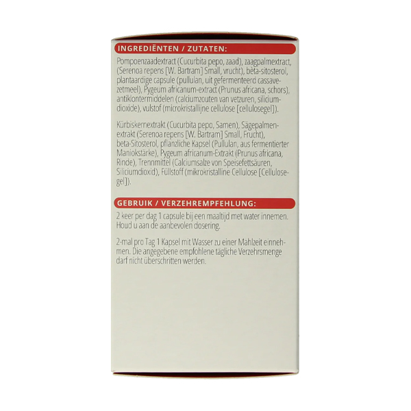 Vitals Mannenformule Pro Prostaat – 60 plantaardige capsules met pompoenzaadextract Go-Less Men, zaagpalmextract en pygeum africanum, van Vitals BV