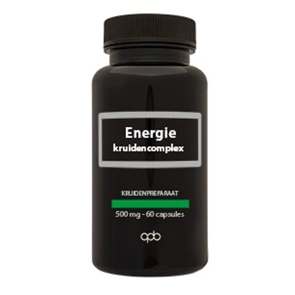 APB Holland Energie Kruidencomplex Puur 500 mg – adaptogene formule met ashwagandha, rhodiola, siberische ginseng, schisandra en tulsi