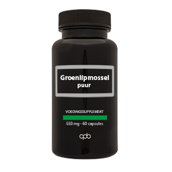 APB Holland Groenlipmossel Extract Puur Forte 550 mg – 4:1 premium extract gelijk aan 2200 mg gedroogde mossel, koosjer en halal, plantaardige capsule