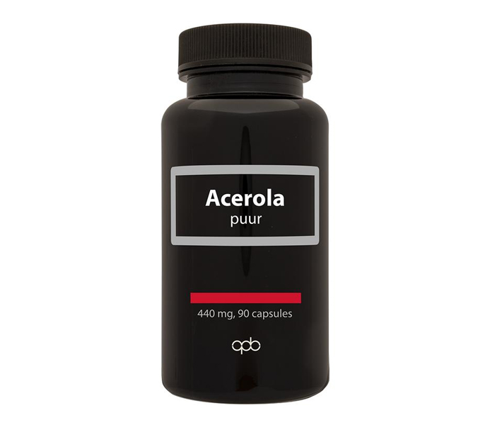 APB Holland Acerola Natuurlijke Vitamine C Puur 450 mg 90 capsules – 112,5 mg natuurlijke vitamine C per capsule, koosjer en halal