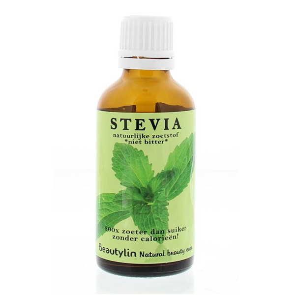 Beautylin Stevia niet bitter druppelfles 50 ml - steviolglycosiden non-bitter plantaardige glycerine gedistilleerd water MJ's Food Care