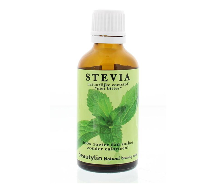 Beautylin Stevia niet bitter druppelfles 50 ml - steviolglycosiden non-bitter plantaardige glycerine gedistilleerd water MJ's Food Care