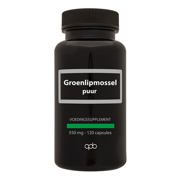 APB Holland Groenlipmossel Extract Puur Forte 550 mg – 4:1 premium extract gelijk aan 2200 mg gedroogde mossel, koosjer en halal, plantaardige capsule