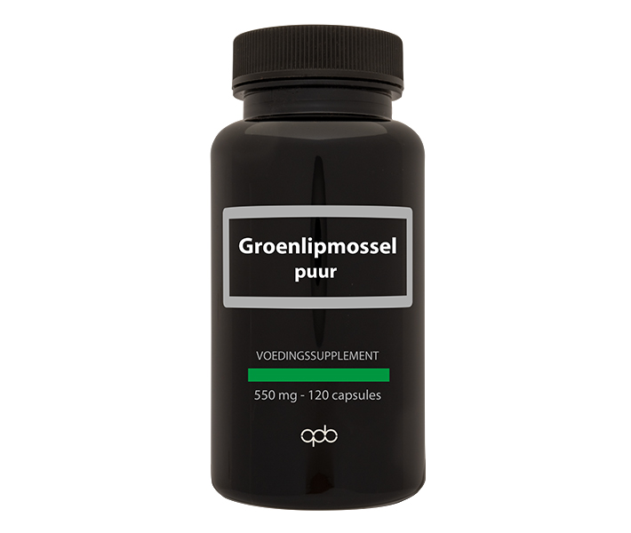 APB Holland Groenlipmossel Extract Puur Forte 550 mg – 4:1 premium extract gelijk aan 2200 mg gedroogde mossel, koosjer en halal, plantaardige capsule