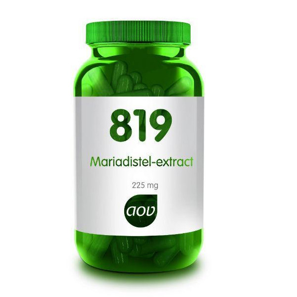 AOV 819 Mariadistel vegacaps – 450 mg Silybum marianum extract 80% silymarine per dag gestandaardiseerd zaadextract