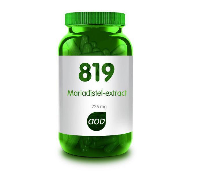 AOV 819 Mariadistel vegacaps – 450 mg Silybum marianum extract 80% silymarine per dag gestandaardiseerd zaadextract