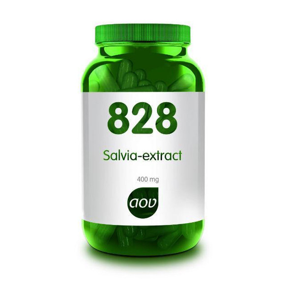 AOV 828 Salvia vegacaps – 800 mg Salvia officinalis bladextract 4% essentiële oliën 2,5% rozemarijnzuur gestandaardiseerd