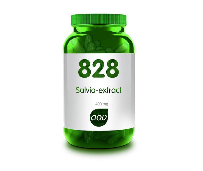 AOV 828 Salvia vegacaps – 800 mg Salvia officinalis bladextract 4% essentiële oliën 2,5% rozemarijnzuur gestandaardiseerd