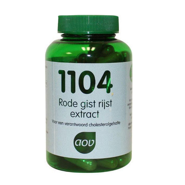 AOV 1104 Rode gist rijst extra vegacaps – 625 mg Monascus purpureus extract 0,4% monacoline K gestandaardiseerd