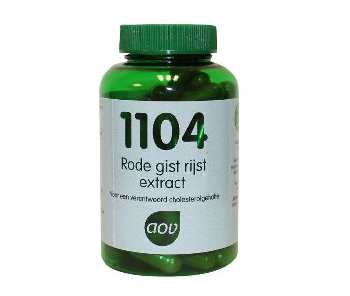 AOV 1104 Rode gist rijst extra vegacaps – 625 mg Monascus purpureus extract 0,4% monacoline K gestandaardiseerd