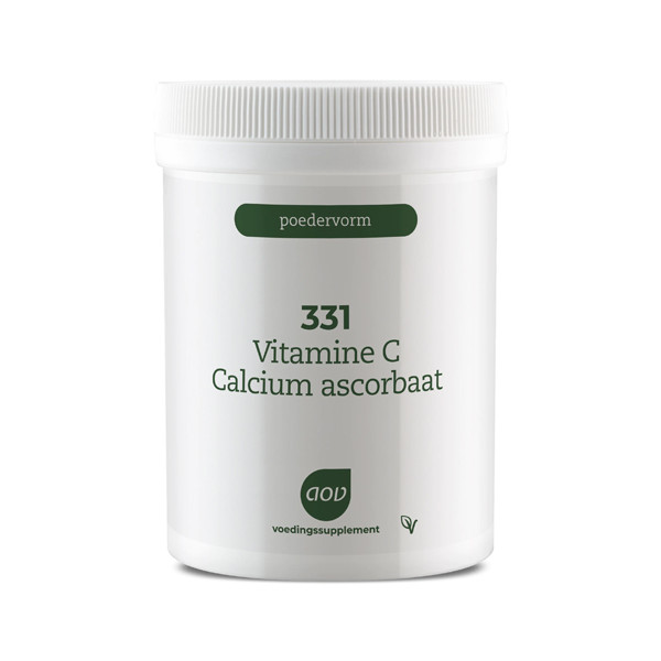 AOV 331 Vitamine C Calcium Ascorbaat 250 gram poeder – neutrale pH 7,3 maagvriendelijk doseerlepeltje 3541 mg vitamine C per dag