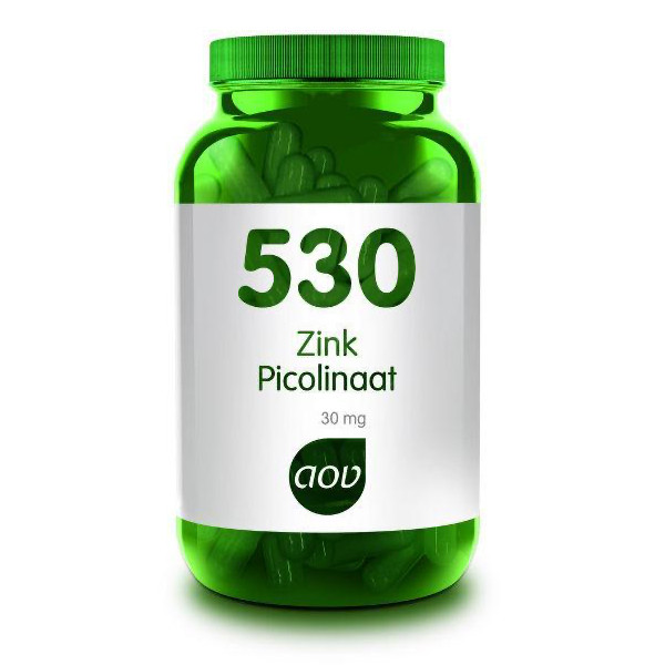 AOV 530 Zink picolinaat vegacaps – 30 mg zink per capsule 300% RI picolinaatvorm hoge biobeschikbaarheid