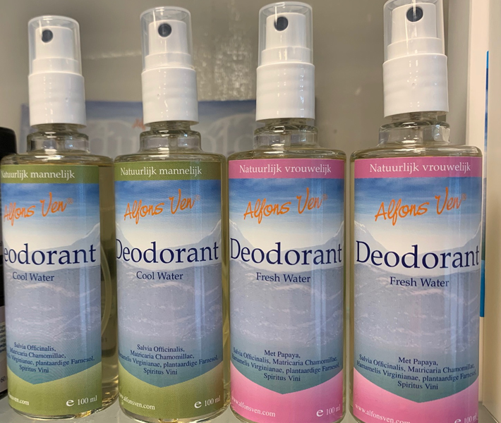Alfons Ven Deodorant Fresh Water 100 ml roze – natuurlijke plantaardige deodorant in glazen sprayflacon