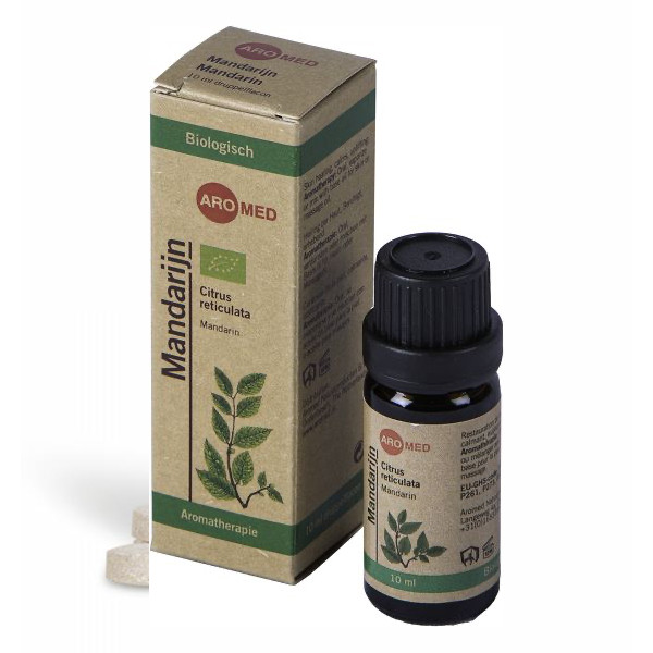 Aromed Mandarijn Olie Bio – biologische etherische olie met zoete citrusgeur, die ontspanning, vrolijkheid en innerlijke rust ondersteunt.
