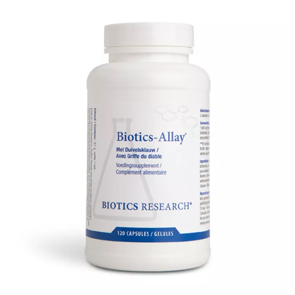 Allay capsules – fytocomplex met schietwilg Salix alba, duivelsklauw en Boswellia serrata van Biotics Research