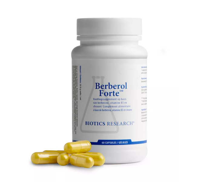 Biotics Berberol Forte 60 capsules – berberine 500 mg met organisch chroom en niacine van Biotics Research