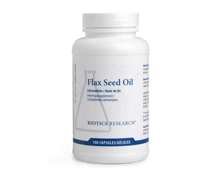 Biotics Research Flax Seed Oil – lijnzaadolie softgels- verpakking