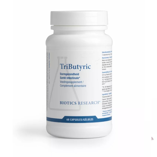 Biotics TriButyric 60 capsules – tributyrinecomplex met ButyraGen, vitamine A en pantotheenzuur voor darmenergie