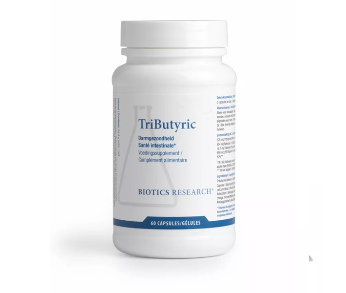 Biotics TriButyric 60 capsules – tributyrinecomplex met ButyraGen, vitamine A en pantotheenzuur voor darmenergie