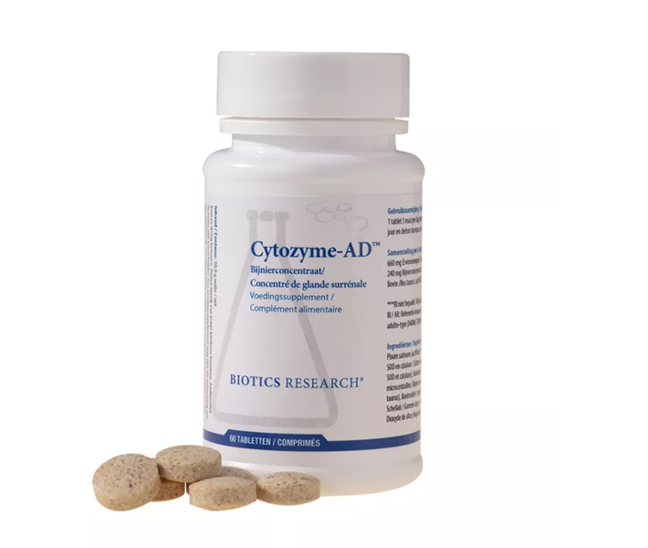 Biotics Cytozyme AD tabletten 180 stuks – glandulaire formule met bijnierconcentraat van neonataal rund en varken via actiVcell technologie