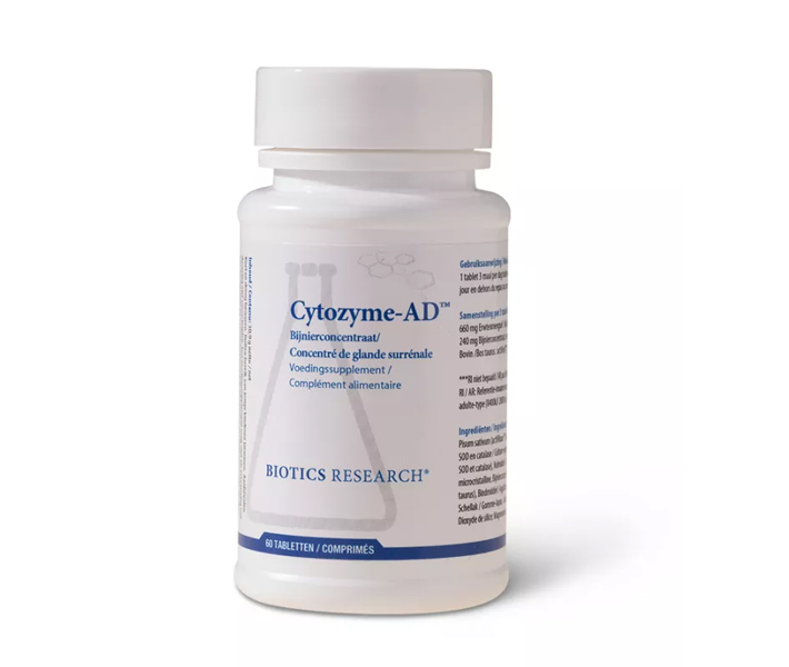 Biotics Cytozyme AD tabletten – glandulaire formule met bijnierconcentraat van rund en varken via actiVcell en actiVbase technologie