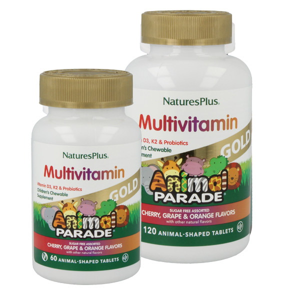 Animal Parade Gold multivitamine voor kinderen 120 chewables verpakking
