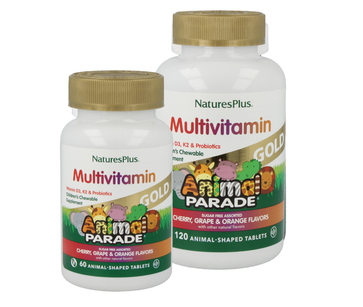 Animal Parade Gold multivitamine voor kinderen 120 chewables verpakking