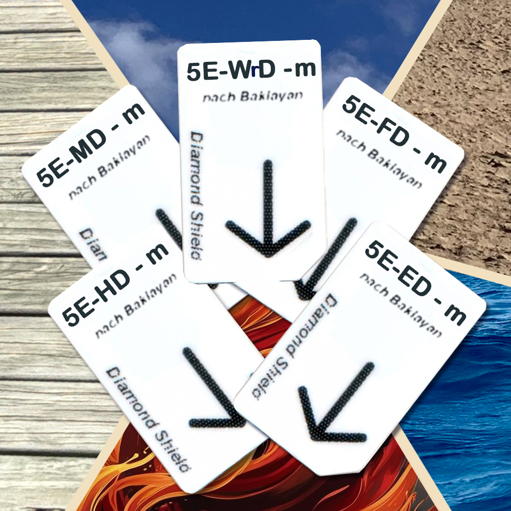 5 Elementen Dempen Set Chipkaarten Baklayan – Aarde, Vuur, Hout, Metaal en Water TCM dempen, voor Diamond Shield Zapper