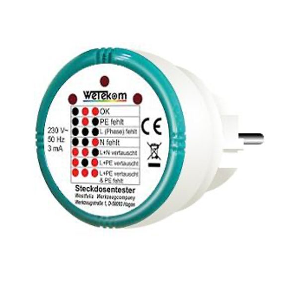 PAN Schuko tester aarding stopcontact - groene rode LED indicator Diamond Shield Zapper frequentietechnologie