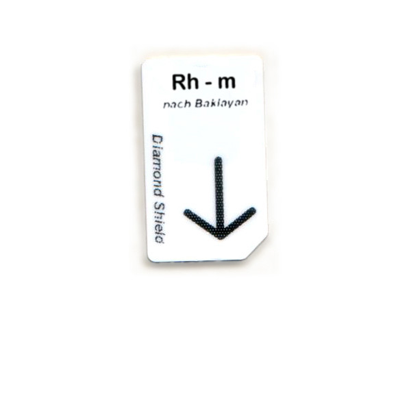 Rh-m chipkaart voor Diamond Shield Zapper, ontwikkeld volgens Baklayan-methode