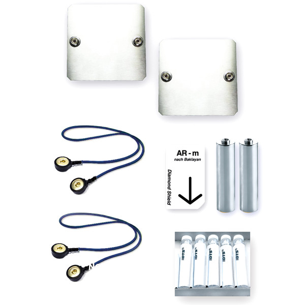 Anti roken set voor Diamond Shield zappers – met AR-chipkaart, resonantieplaten, kabelsets, RVS handelektroden en ampullenset