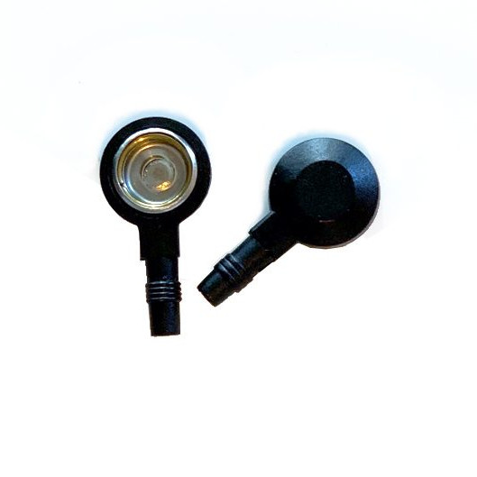 Drukknop adapter 10mm Diamond Shield Zapper - aansluiting kabel dubbelgrijs handelektroden zilvervezel manchetten textiele elektroden