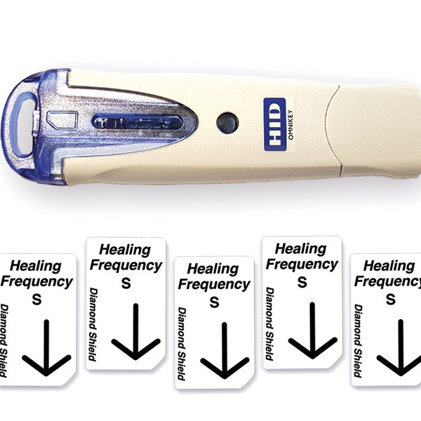 Healing Frequency Starterset groot – chipkaartschrijver met 5 lege chipkaarten voor Diamond Shield