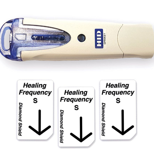Healing Frequency Starterset klein – chipkaartschrijver met 3 lege chipkaarten voor Diamond Shield