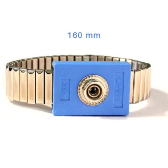 Metalen polsbandmanchet 160mm - verstelbaar aansluitpunten kabel Diamond Shield Zapper per stuk