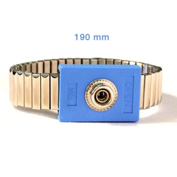 Metalen polsbandmanchet 190mm - verstelbaar aansluitpunten kabel Diamond Shield Zapper per stuk