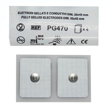 Zelfklevende elektroden klein 45x35mm - Diamond Shield Zapper bioresonantie 2 stuks drukknop adapter 4mm niet inbegrepen