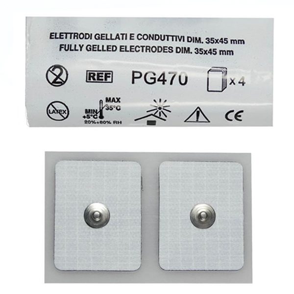 Zelfklevende elektroden klein 45x35mm - Diamond Shield Zapper bioresonantie 2 stuks drukknop adapter 4mm niet inbegrepen