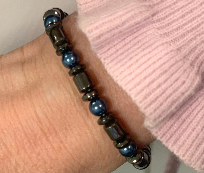 Magneetarmband 6 mm blauw