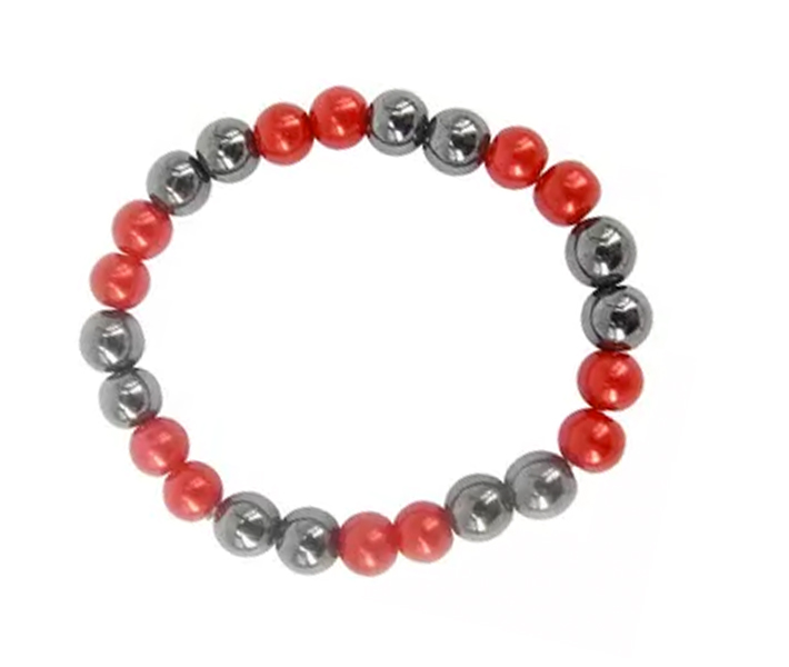 Magneetarmband 8 mm rood