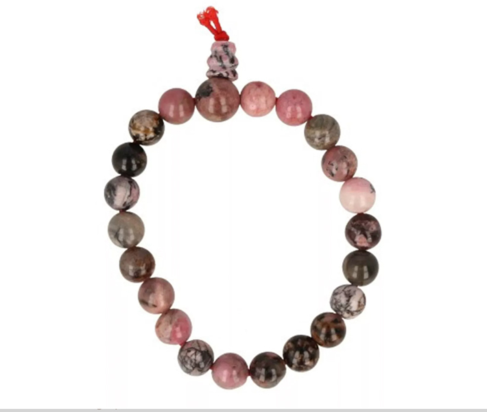 Rhodoniet powerbead armband 8mm