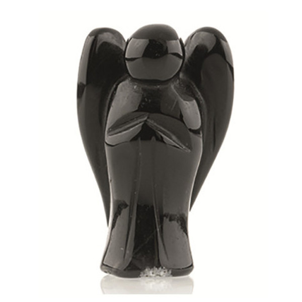 Onyx edelsteen staande engel 35 mm