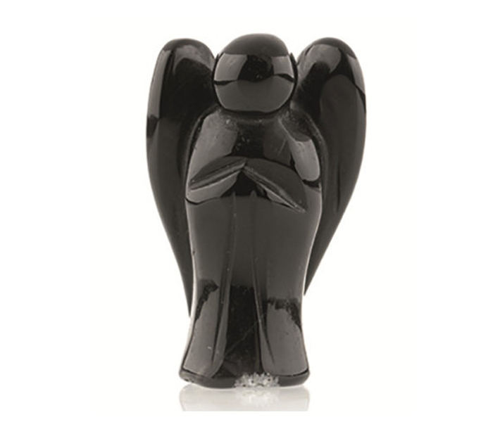 Onyx edelsteen staande engel 35 mm