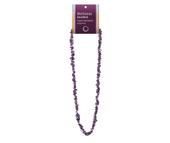 Amethist splitketting met displaykaartje