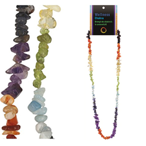 Chakra splitketting met displaykaartje