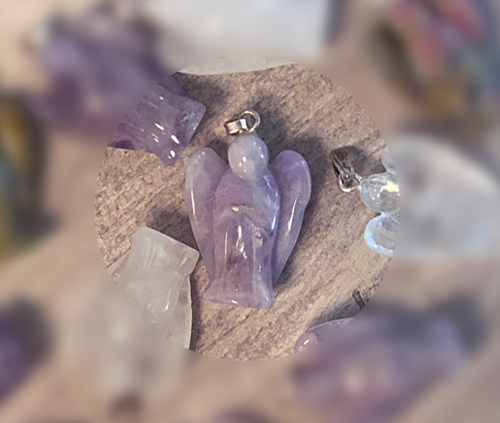 Amethist engel hangertje 20 mm